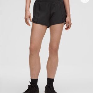 Lululemon Hotty Hot Black HR Shorts 4”